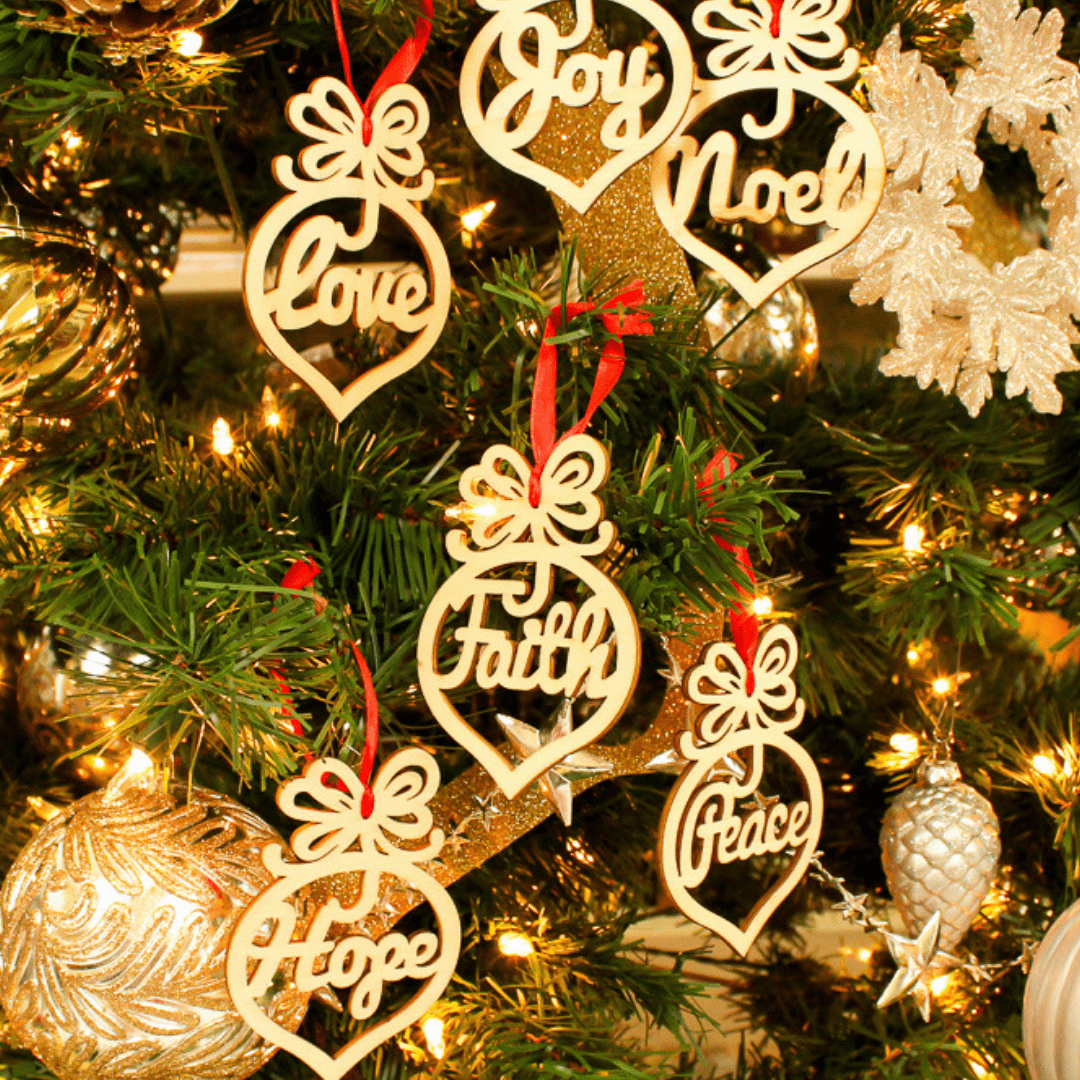 Wooden Christmas Ornament Sets
