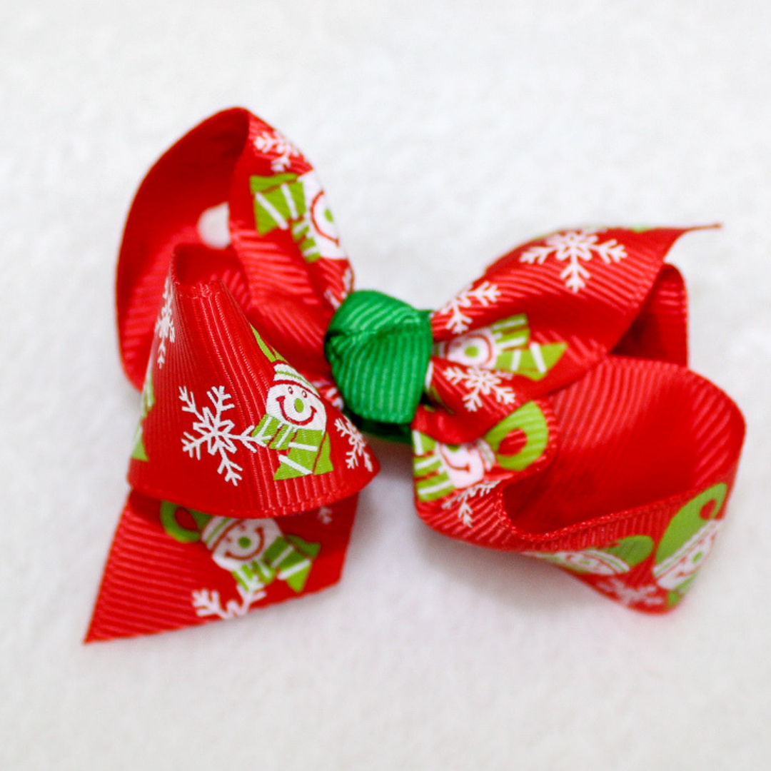 Christmas Hair Clip Bows (set of 2)