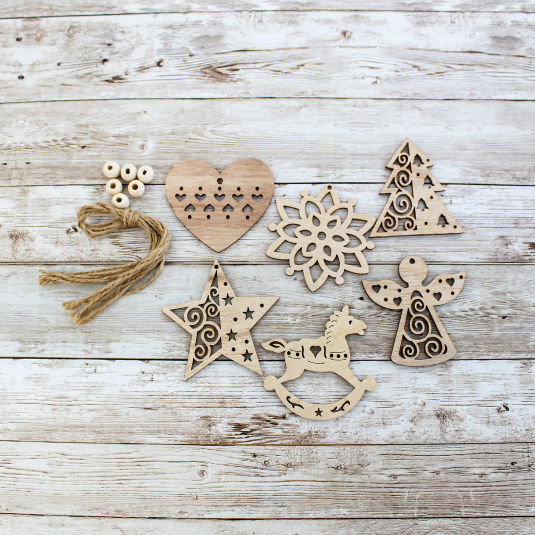 Wooden Christmas Ornament Sets