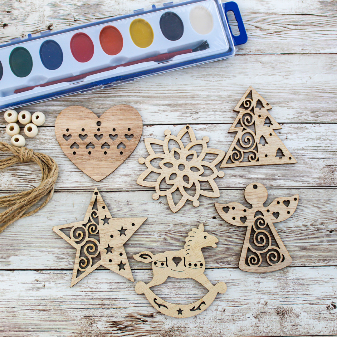 Wooden Christmas Ornament Sets