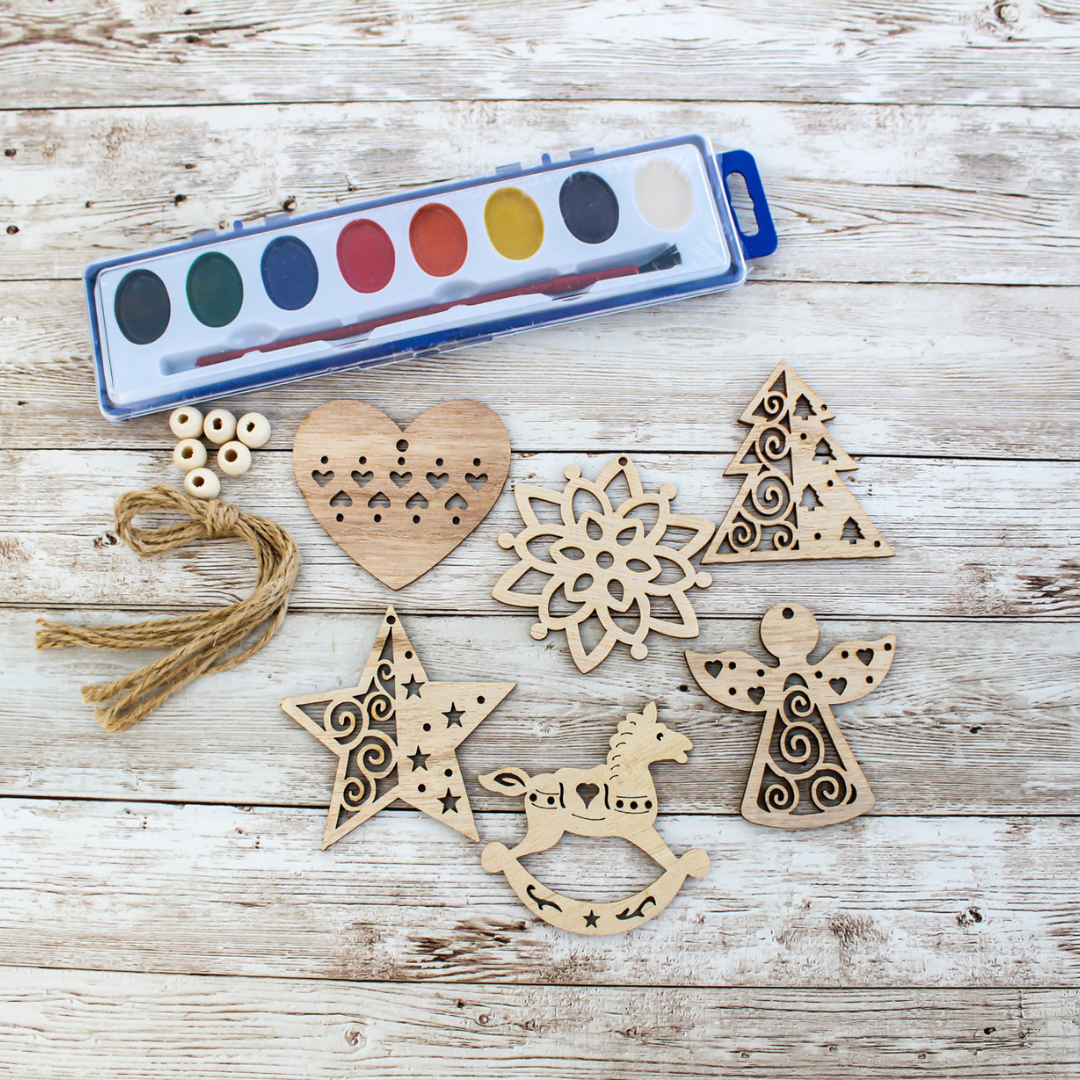 Wooden Christmas Ornament Sets