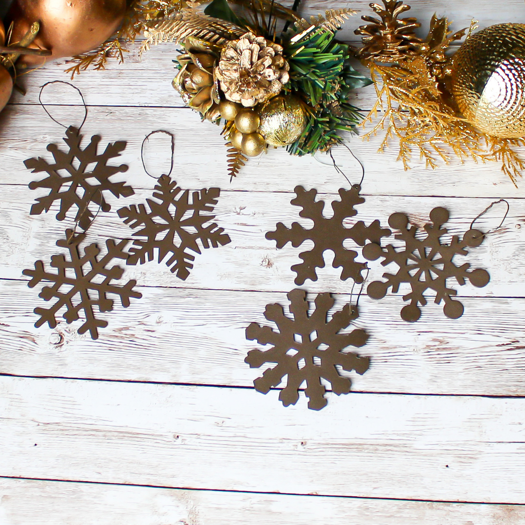 Rustic Metal Snowflakes (set of 3)
