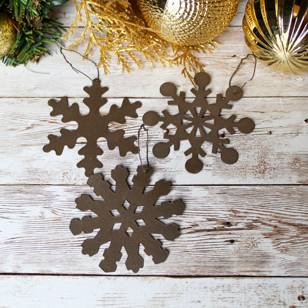 Rustic Metal Snowflakes (set of 3)