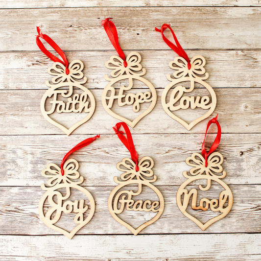 Wooden Christmas Ornament Sets