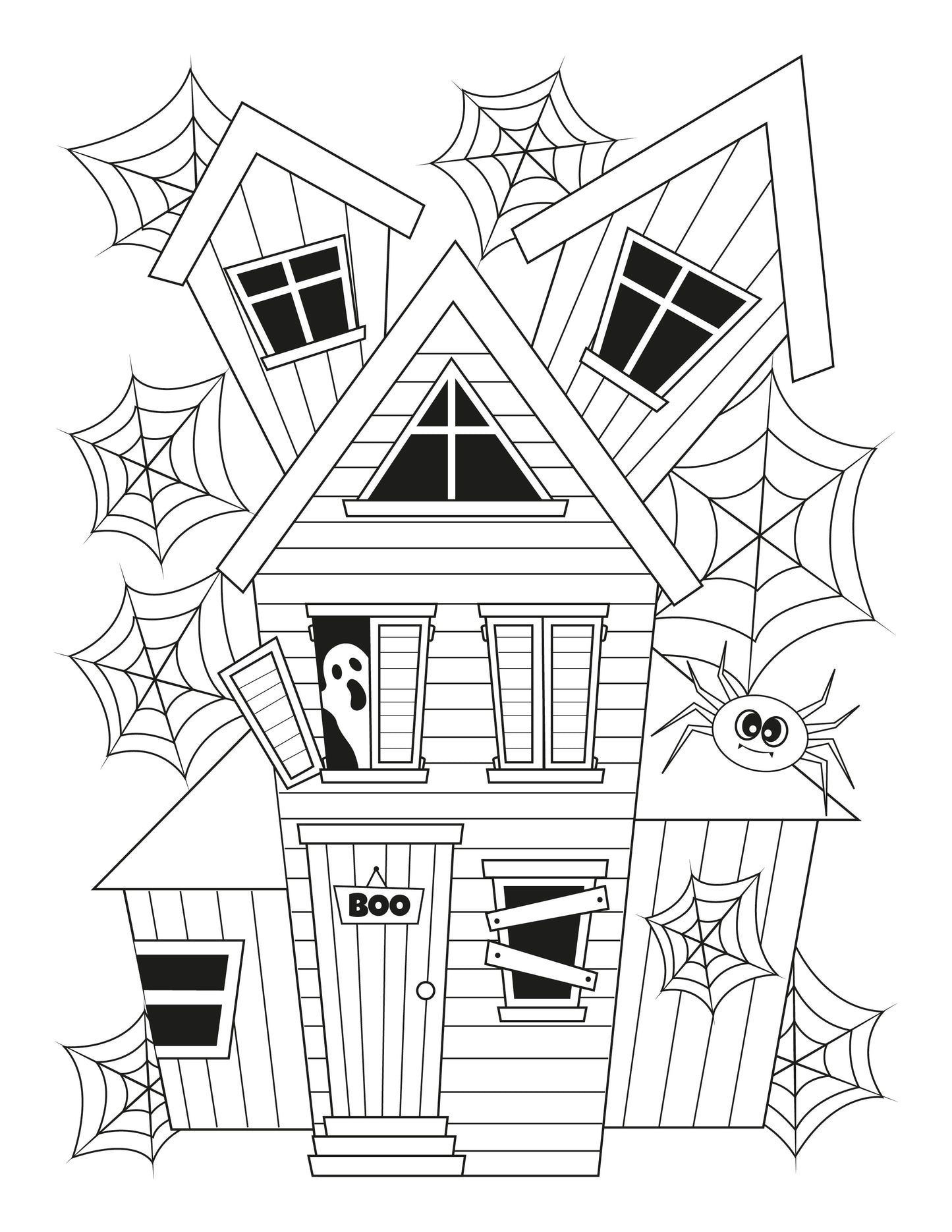 Haunted House Coloring Page