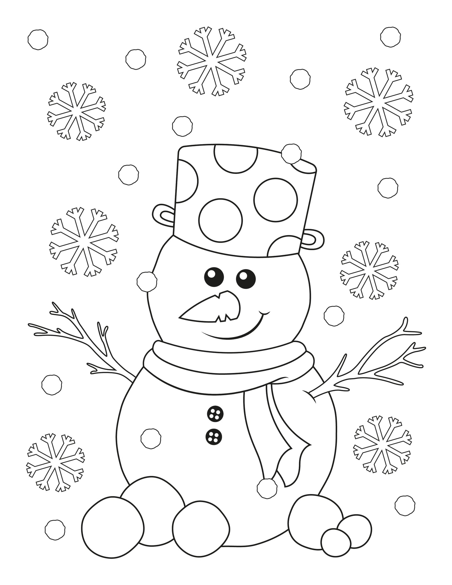 Snowman Coloring Page