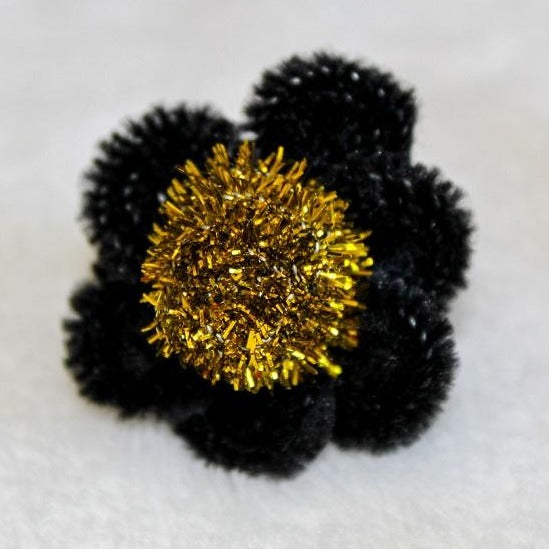Fuzzy Flower Rings (set of 3)