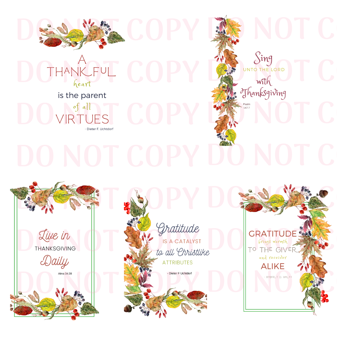 Thanksgiving Quote Prints