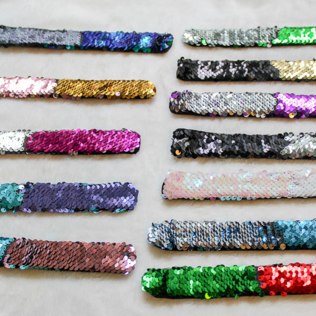 Mermaid Sequin Slap Bracelets