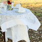 Ribbon Embroidered Table Topper