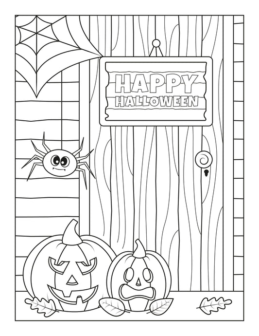 Happy Halloween Coloring Page