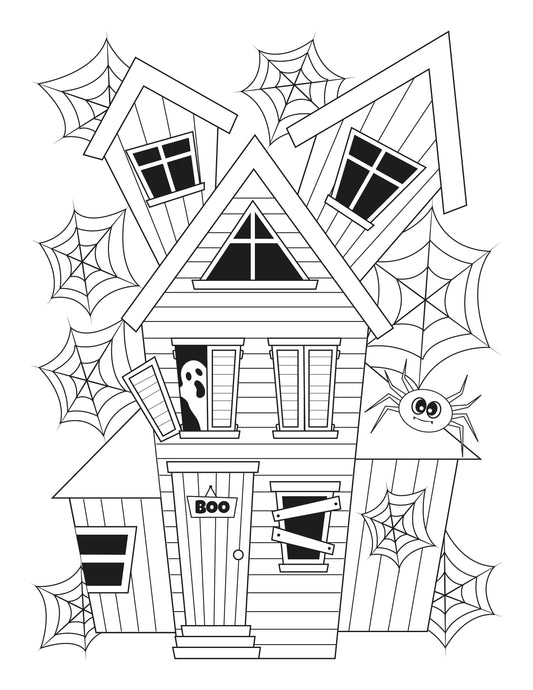 Haunted House Coloring Page